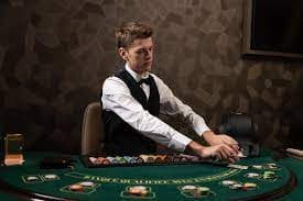 Live dealer at Free Bet Blackjack table in resul macau studio